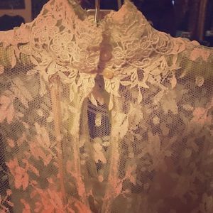 Vintage high neck lace dress